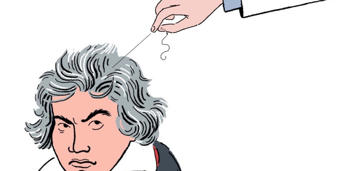 Taking a strand of Beethoven's hair