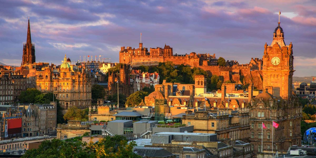 View of Edinburgh town.