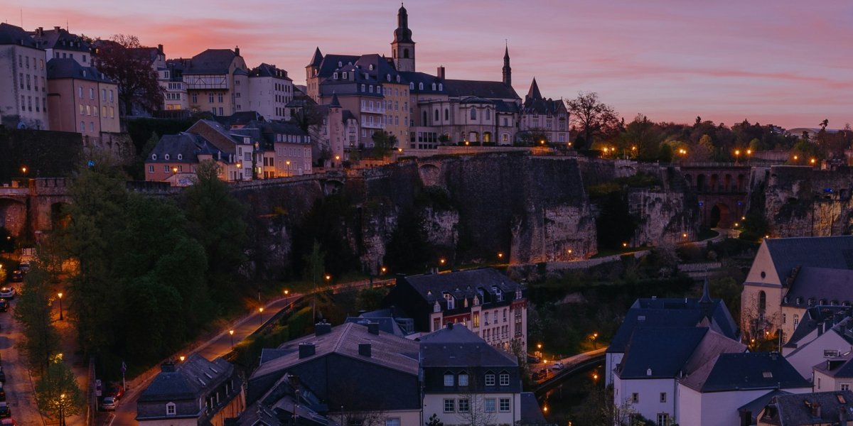 Luxembourg City at night 