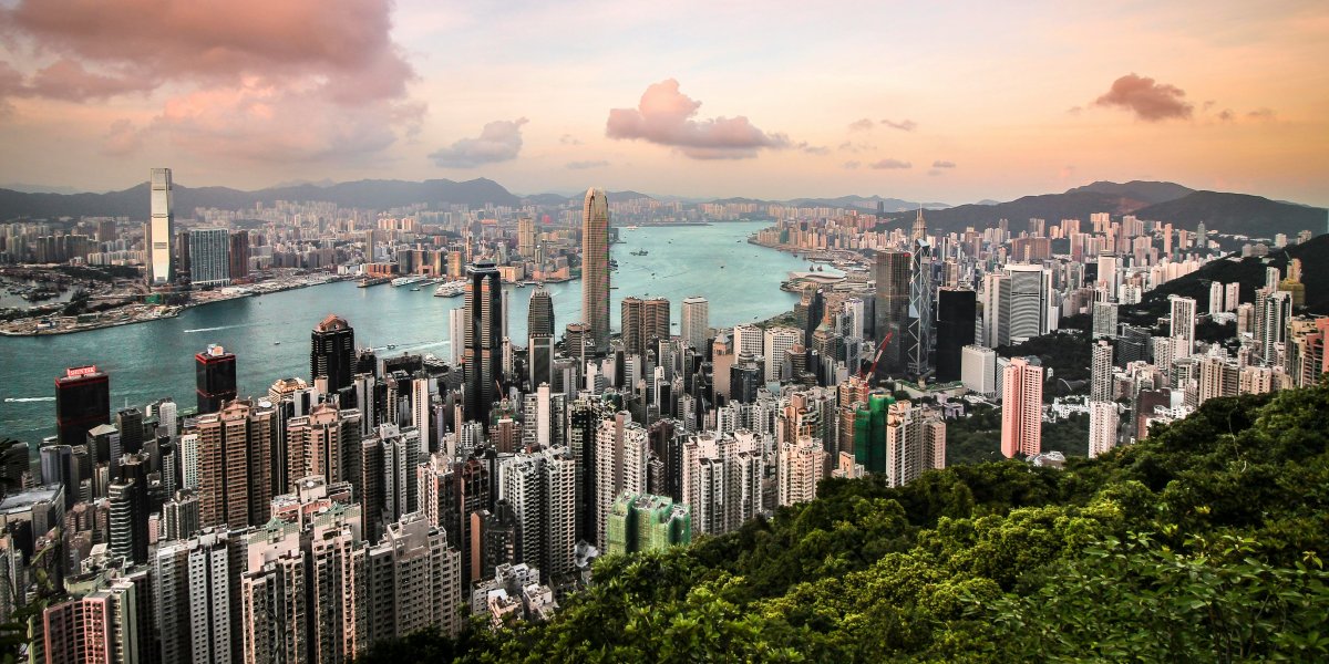 Image of Hongkong skyline view from Victoria Peak