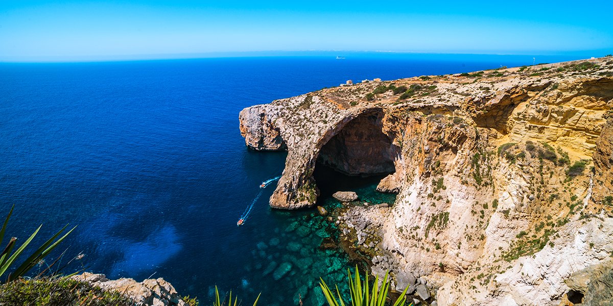 malta - excursion to blue grotto by boat